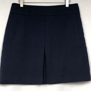 LOFT Pleat Front Shift Skirt, NWT, navy blue, 10